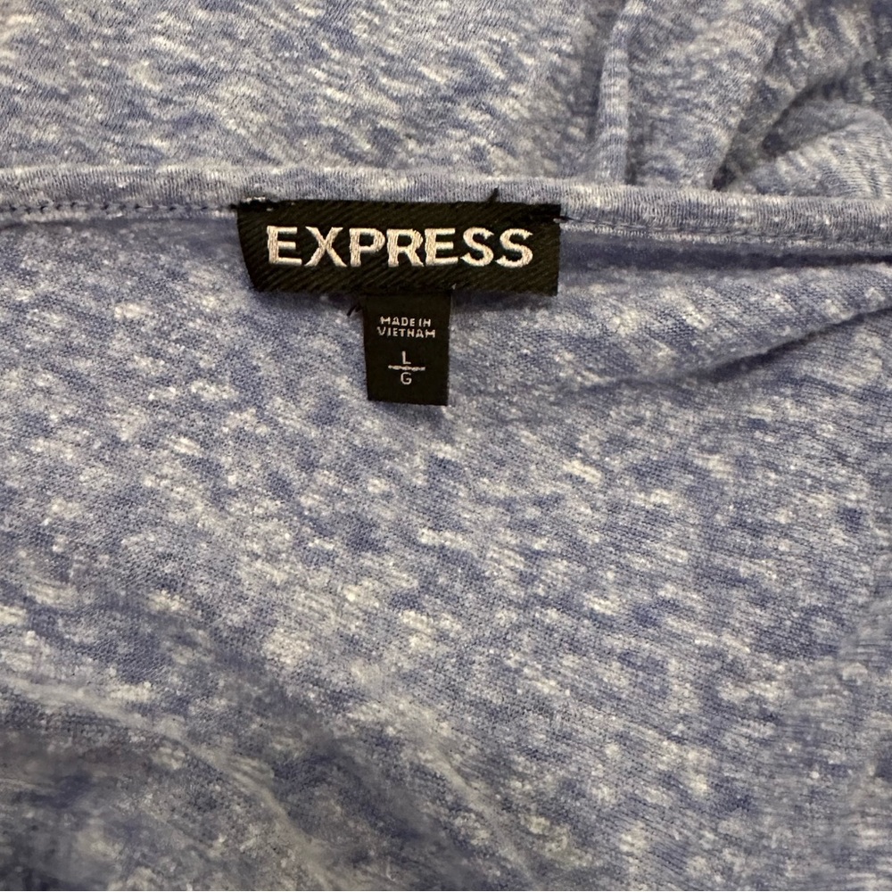 EXPRESS Boho Blue Babydoll Tank Top – Flowy & Lightweight - Picture 7 of 9